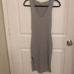 Gray form fitting dress